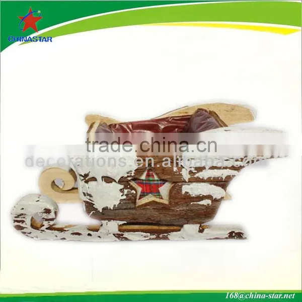 Wooden Christmas Sledge Decor