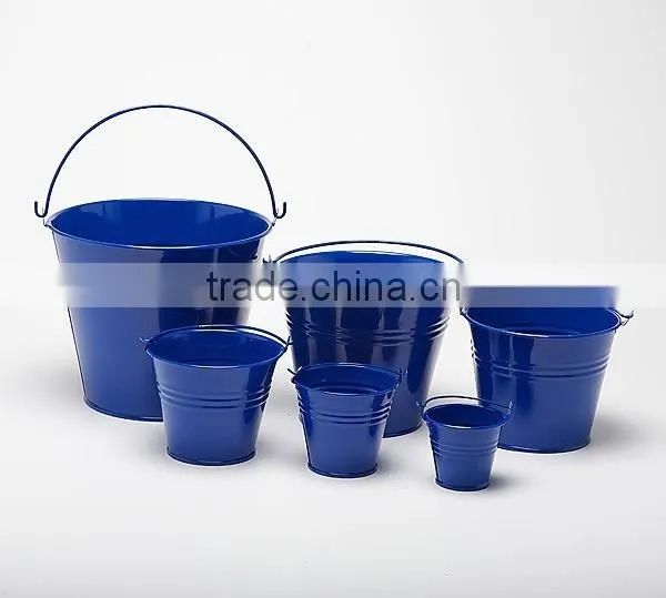 Multi-Colour Mini Metal Plain / Heart Wedding Party Christening Favour Gift Pails Tin Buckets photo-2
