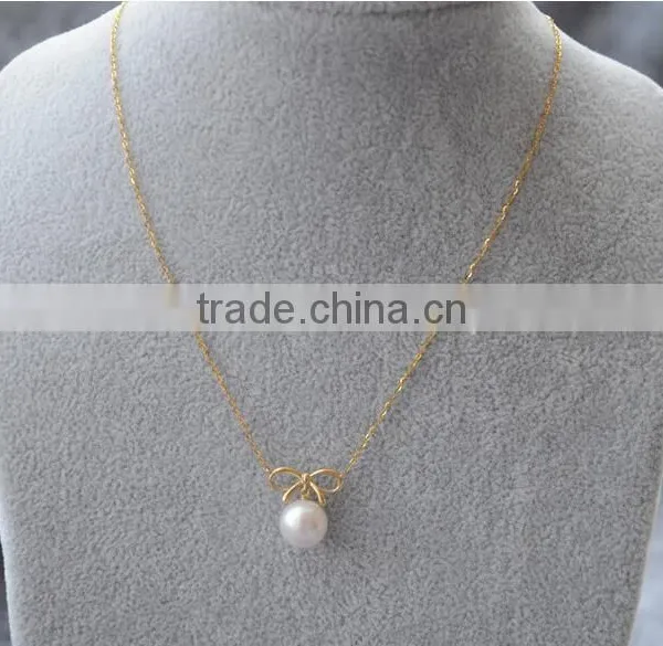 8-9 mm White Freshwater Pearl Necklace and Earring Sets photo-4