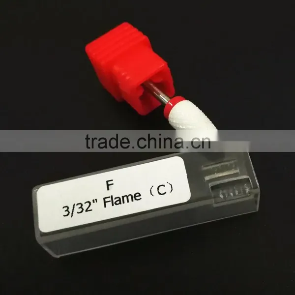 White Nail Tools Ceramic Nail File /nail Bits Ceramic F Shape(F) photo-2