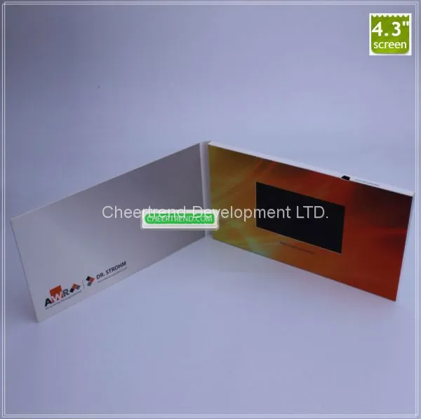 2017 Most Popular Souvenir 4.3″ Lcd Video Brochure in Paper Craft,video Brochure Card ,video Message Card photo-4