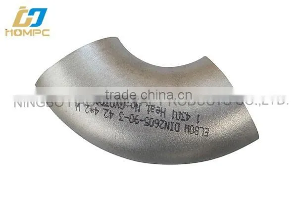 CNC Machine Stainless Steel Forged Sanitary Drawbench Polish Brush Finish 90 Degree Elbow photo-2