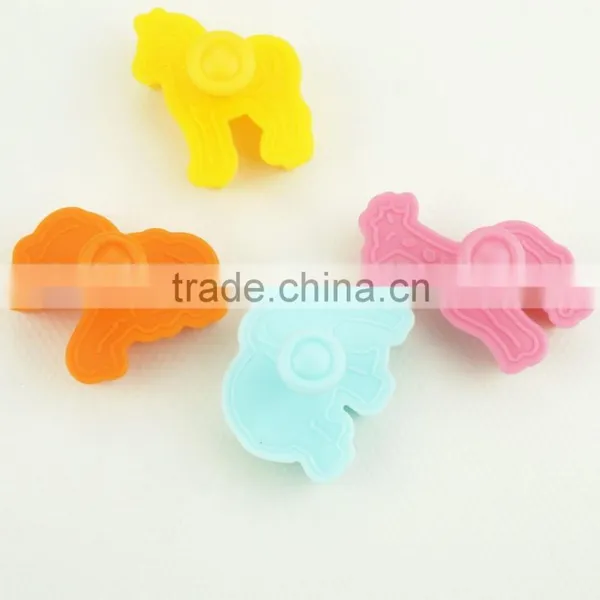 47047 4pcs Impressions Animal Horse Elephant Dear Fondant Mould Silicone Fondant Tools photo-4