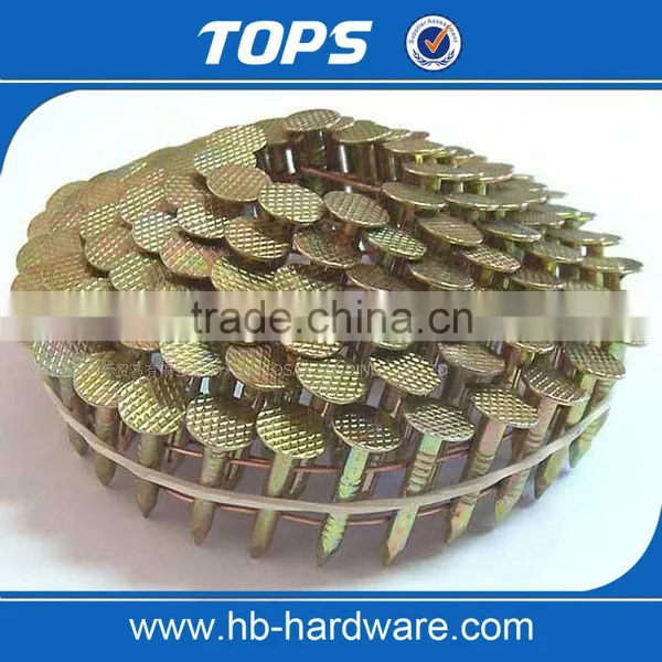 Cheap Price Painted Pallet Coil Nails/ Coil Roofing Nails Smooth Shank Factory photo-3