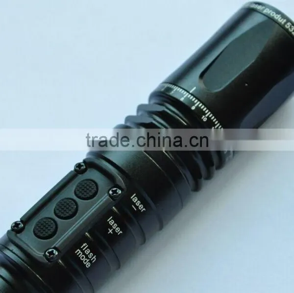 Suzero Output Power 20-100mw Adjustable Long Distance Tactical Green Laser Flashlight Designator Illuminator Torch photo-3