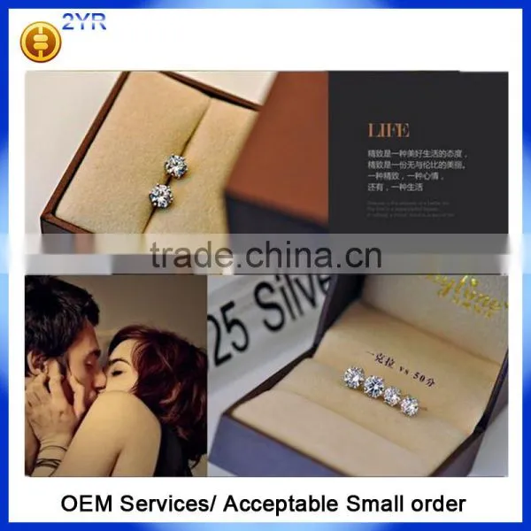 Fashion 925 Sterling Silver CZ Classical Shaped Earrings photo-3