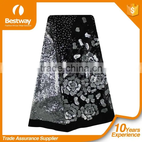 FL0055 Gold 2015 Newest African Fashion High Quality French Lace Net Lace for Party Wedding Dresses and Clothing photo-4