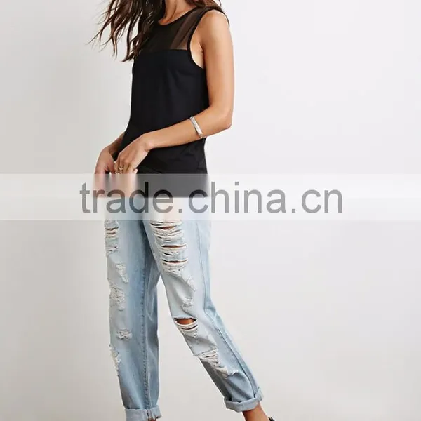 2017 Women's Sleeveless Low Armhole t Shirt Casual 100 Cotton Tank Top photo-2