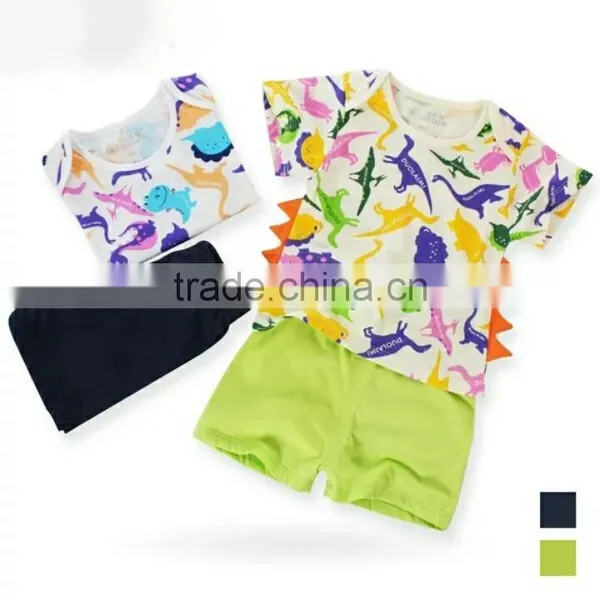 2016 Hot! New Arrival High Quality Boys Clothing Sets With Dinosaur Printed photo-5
