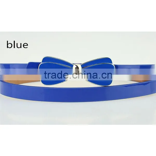 New Arrival Fashion Design High Quality With Flower Design Alloy Metal Buckle Women Slim PU Leather Belt photo-3