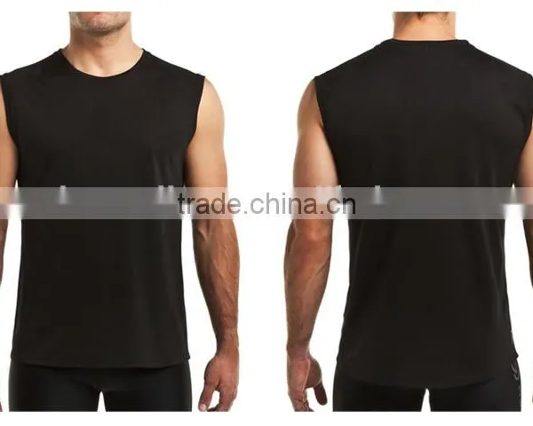 Custom Plain Dri-fit Sleeveless t Shirt for Trainning T13351 photo-3