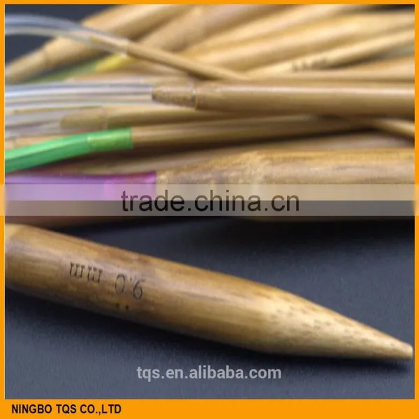 18Pcs/set 16" 40cm Cheap Colorful Plastic Circular Nature Bamboo Circular Knitting Needle Set photo-4