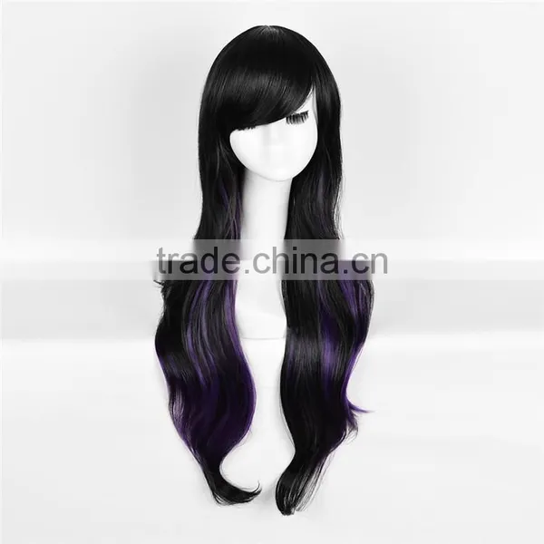 Factory Direct Sale Synthetic Wig Cosplay Very Long Black Hair Wig photo-2