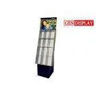 Stylish Tiered Books Cardboard Floor Display Stand With UV Coating