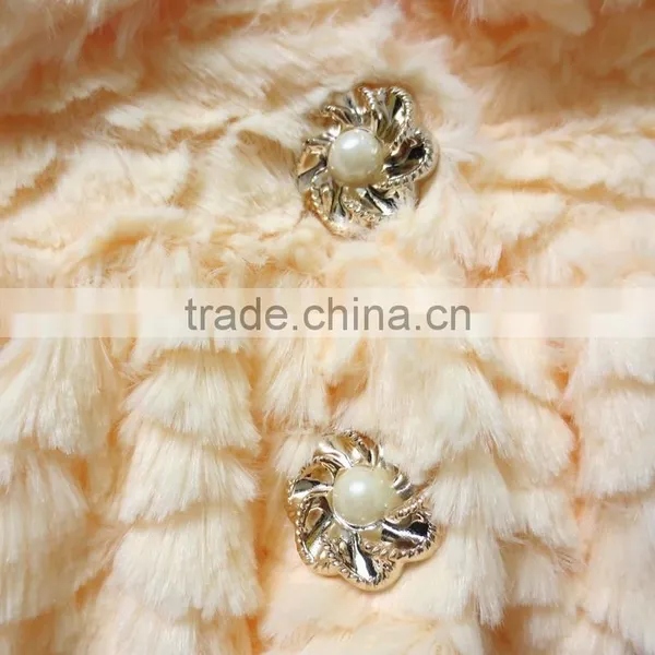 Kids Girls Faux Fur Fleece Lapel Coat Winter Warm Jacket photo-3