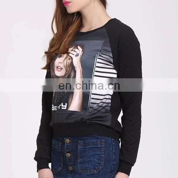 Ladies Printed Sports Long Sleeve Casual Daily Designed Top photo-3