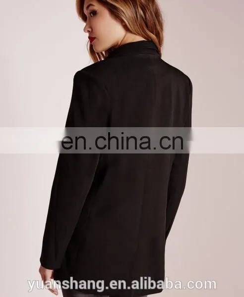 Custom Made Fashion Women Formal Blazer Black photo-5