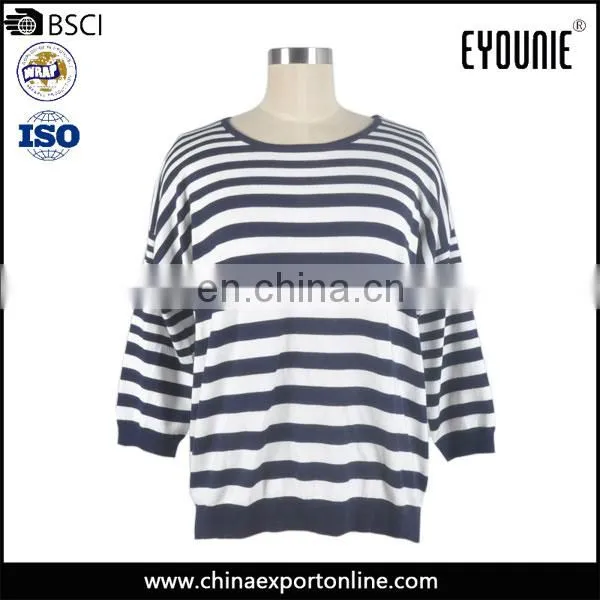Sweater Women 2016 Stripe Long Sweater Casual Long Frog Dress