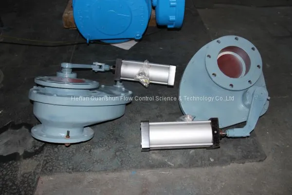 DN200 (8 Inch ) Pneumatic Ceramic Lined Rotary Gate Valve For Ash Handling System photo-2