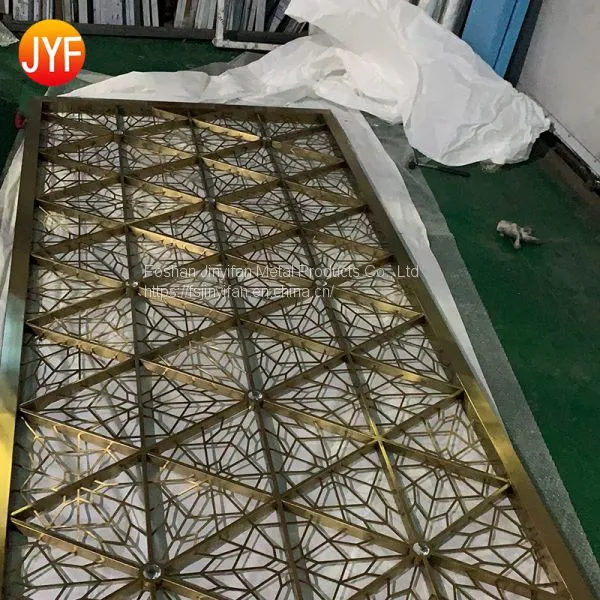 China Manufactory Luxury Customized Colorful Laser Cut Metal Decorative Wedding Restaurant Wall Divide photo-3