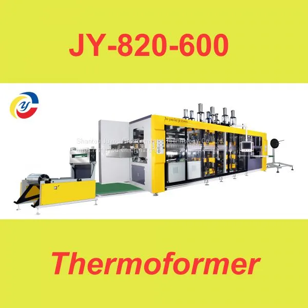 Shantou JY-820-600 Pressure & Vacuum Three Station Plastic Thermoformer