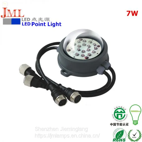 5W 7w 9w 3000/6000k DMX512 Waterproof 24v dc 12v Pixel Outdoor Digital Rgb Ip65 Led Point Light for Building Lighting photo-2