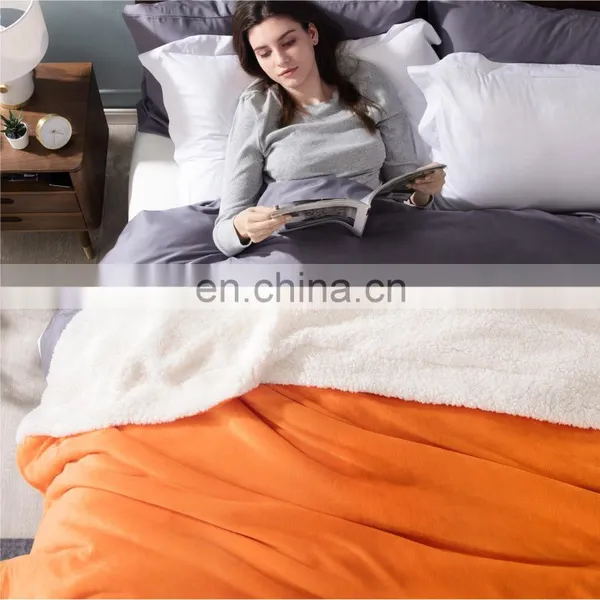 Heavy Big Size Thick Picnic Washed Plush Sherpa Blanket In Bulk photo-3