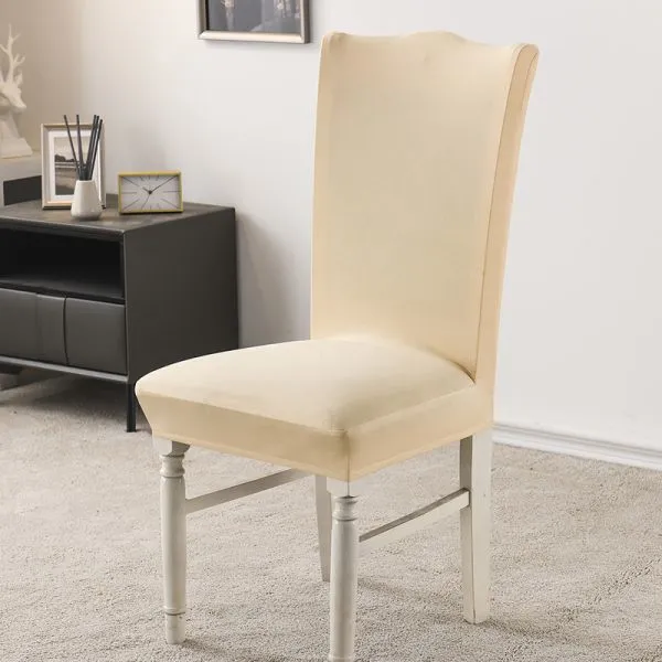 Burgundy Brushed Stretch Dining Room Chair Covers Soft Removable Dining Chair Slipcovers photo-2