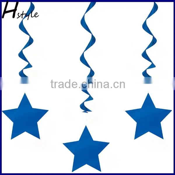 Metallic Dangling Silver Star Swirls /Silver Star Hanging Decoration /Wall Decoration SD057 photo-5