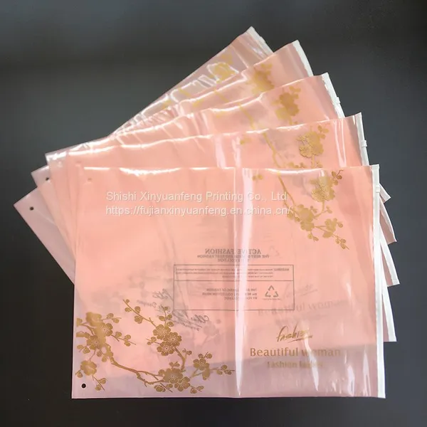 Custom Pe Cpe Plastic Packaging Bag With Zipper for Clothing Manufacturer