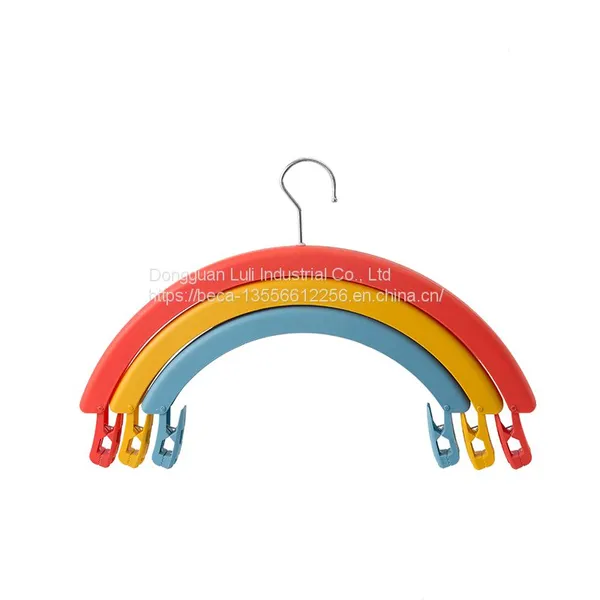 Multi Combination Anti Slip Plastic Rainbow Clothes Hanger