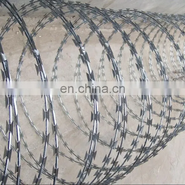 High Security Fence Hot Galvanized Barbed Tape Concertina Razor Wire Low Price photo-2