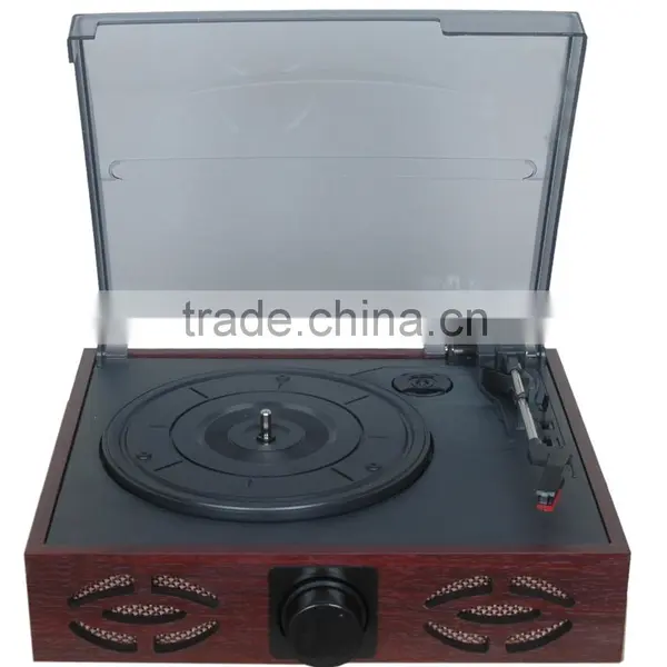 Old Fashioned and Professional Vinyl Reocrd Player With Three Speed and Stereo System photo-2
