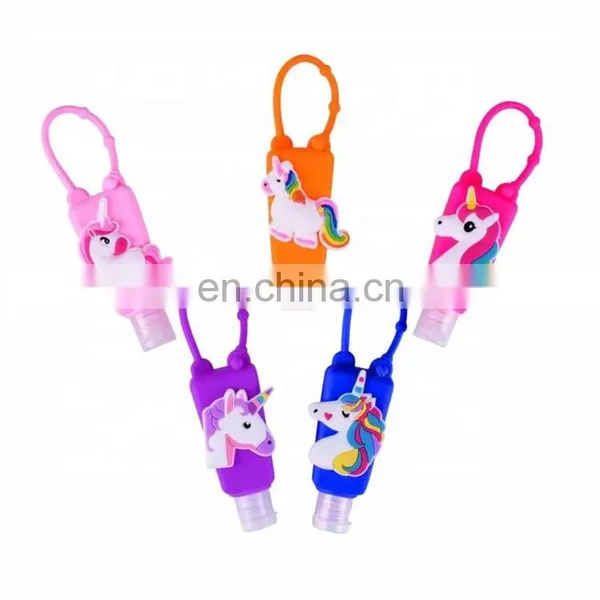 Cute Portable 30ML Plastic Empty Hand Sanitizer Bottle With Silicone Holder photo-4