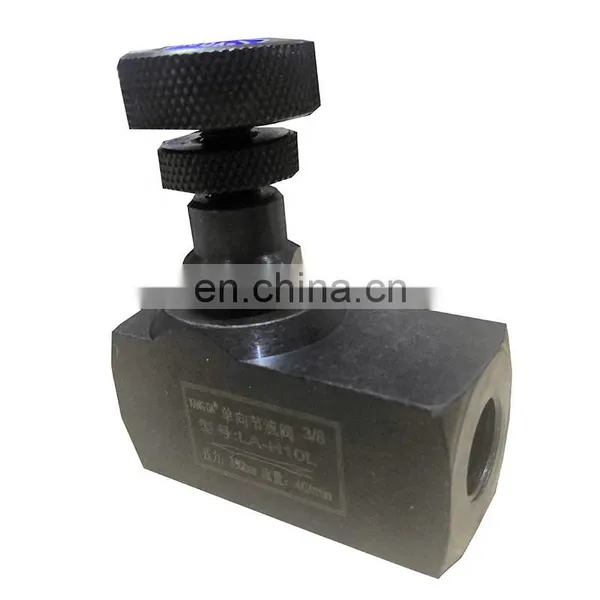 Flow Control Regulating 3/8 Inch Hydraulic 40L/min One-way Fuel Non Return Throttle Valve