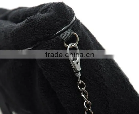 High Quality OEM Fleece Cosmetic Hand Bag,black Makeup Travel Pouch,toiletry Travel Vanity Artist Bag photo-4