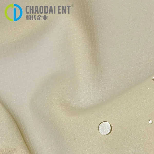 Waterproof 103gsm 75D GRS 100%RPET Recycled Polyester Diamond Plaid Pongee Fabric for Fall/Winter Cotton Jacket photo-3