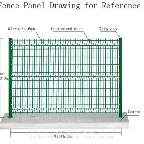 Steel Wire Fence Supplier PE Coated and PVC Coated Welded Wire Fencing Curvy Welded Wire Mesh Fence/BOLI WIRE MESH QUALITY WELDED WIRE FENCING
