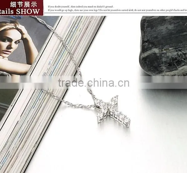 Yiwu Factory Sell Cheap 316l Stainless Sterling Steel Cross With Crystal Rhinestone Charms Pendant Allergy Free photo-5