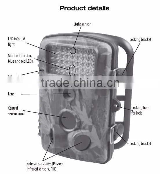 Factory Direct Sale Newly FHD 12MP Trail Camera With 42pcs 940nm Black No-glow IR LEDs Waterproof Trail Camera photo-5