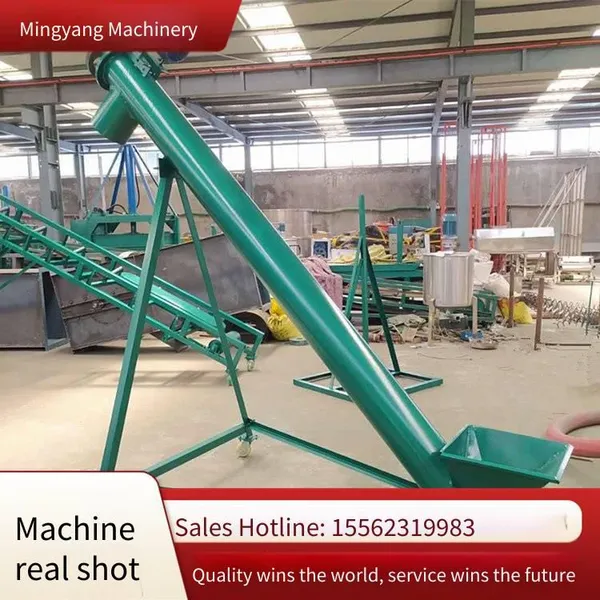 Mobile Rapeseed Feeding Machine, Small Screw Feeding Conveyor, Powder Vertical Feeding Machine With Circular Tube photo-2