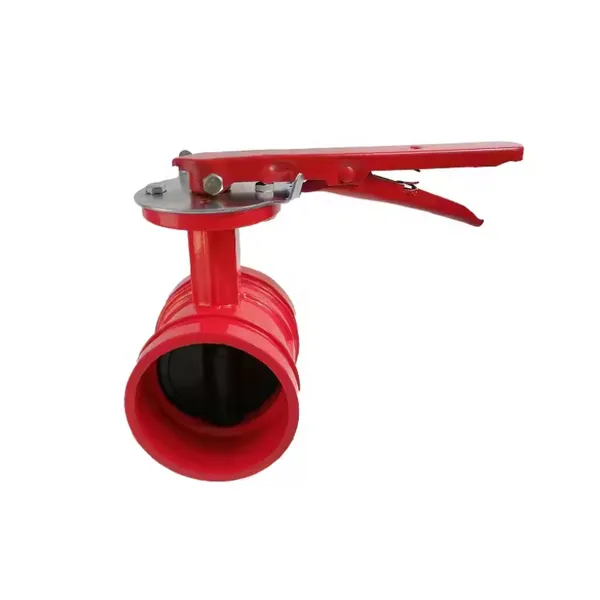 D81X-16Q Fire Fighting Resilient Grooved Handle Manual Clamp Butterfly Valve