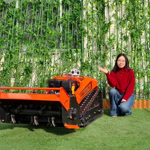 Vigorun MTSK800 Petrol Lawn Mower Quick-Change Attachment System, Radio-Controlled Mower for Forestry Management