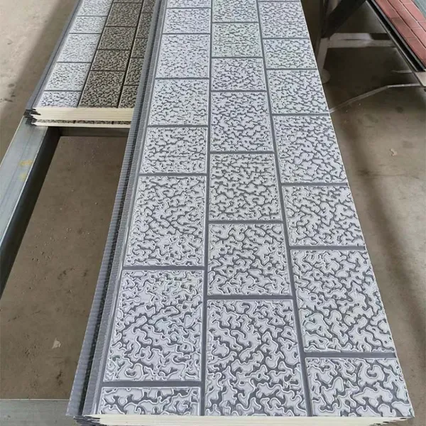 Hot Selling Polyurethane Sandwich Panel Waterproof Metal Carved Panel Factory Workshop Cold Storage Office Building Wall photo-4