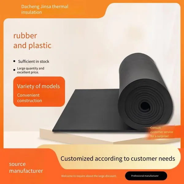 Jinsa Factory Customized Foil - Laminated Rubber and Plastic Board, Class b Rubber and Plastic Insulation Board, Moisture - Proof and Cold - Keeping, Flexible and Crack - Resistant