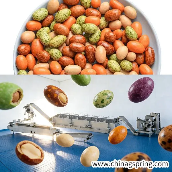 Energy Saving Automatic Honey Coating and Roasting Machine for Peanuts