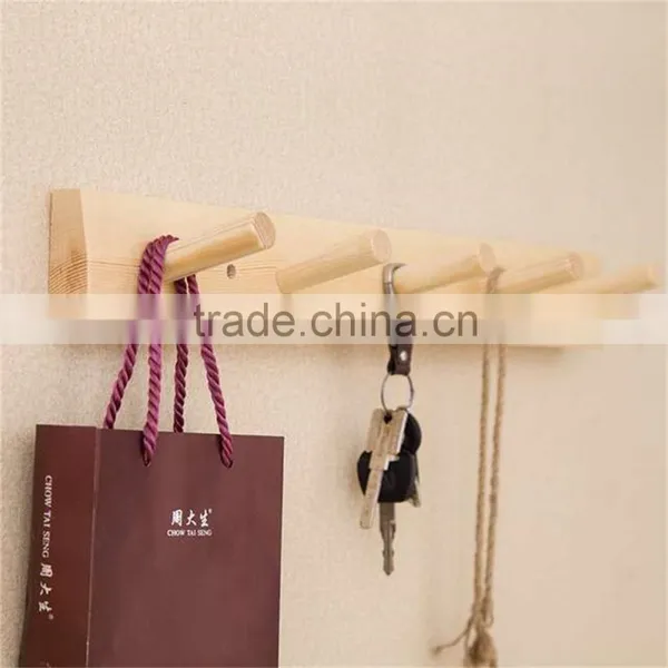 Wooden Wall Hooks for Back of Door Suitable for Hat and Coat and Sweater photo-3