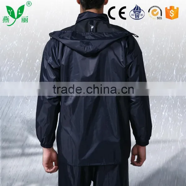 YANLI 100%waterproof, Cheap Pvc Raincoat and Pant for Adult photo-3