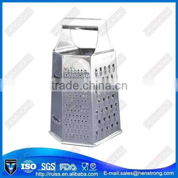 Hexagonal Kitchen Tools Stainless Steel Vegetable Grater With 9 Inch