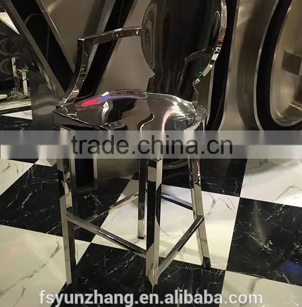 Stainless Steel Base High Chair Bar Stool Quality Choice photo-5